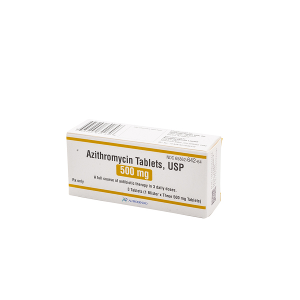 Rx Item-Azithromycin 500MG 3 Tab by Aurobindo Pharma USA 