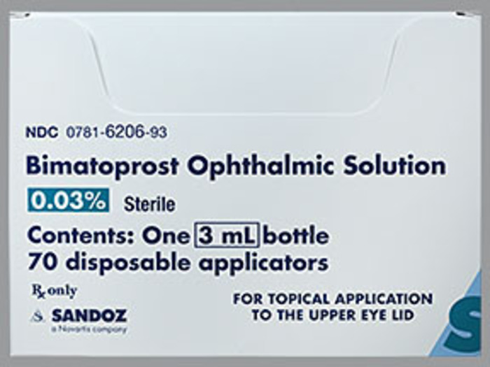 Rx Item-Bimatoprost 0.03% 3 ML O/S by Sandoz-Falcon Pharma USA Gen Lumigan