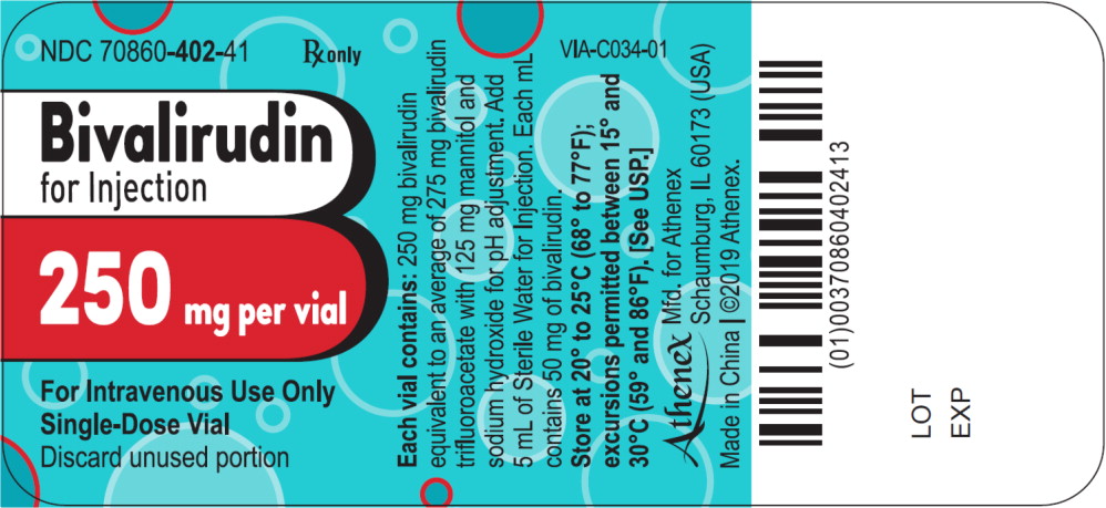 Rx Item-Bivalirudin 250MG 10 Single Dose Vial by Athenex Pharma  Gen Angiomax