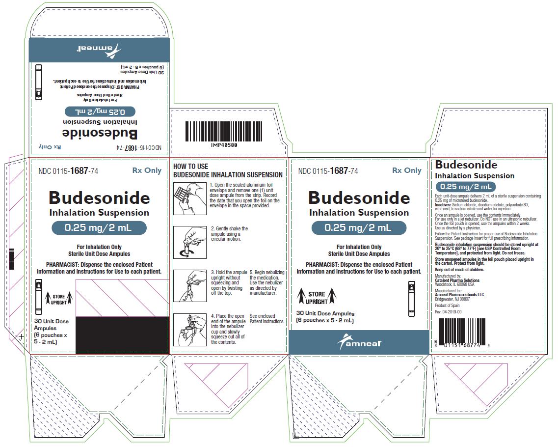 Rx ItemBudesonide 0.25MG/2ML 6X5X2 ML Ampoule by Amneal Pulmicort