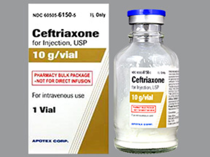 Rx Item-Ceftriaxone 10GM Vial by Apotex Pharma USA Gen Rocephin