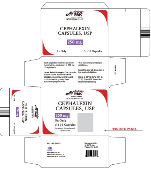 Rx Item-Cephalexin 250MG 50 CAP Unit Dose by Avkare Pharma USA UD Gen ...