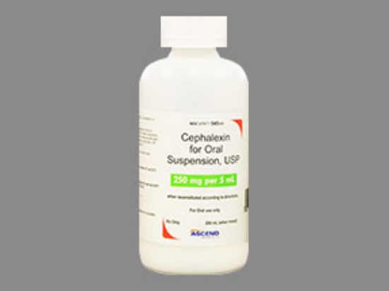Rx Item-Cephalexin 250MG-5ML 100 ML Suspension by Ascend Pharma USA 