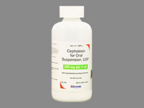 Rx Item-Cephalexin 250MG-5ML 100 ML Suspension by Ascend Pharma USA Gen Keflex