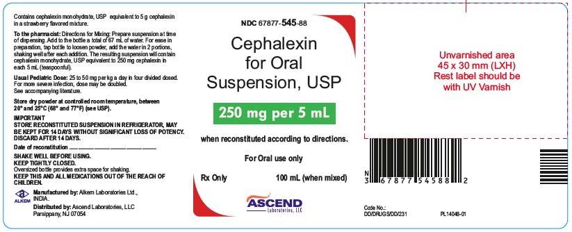 Rx Item-Cephalexin 250MG-5ML 200 ML Suspension by Ascend Pharma USA 