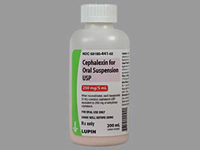 Rx Item-Cephalexin 250MG-5ML 200 ML Suspension by Lupin Pharma USA Generic for Keflex