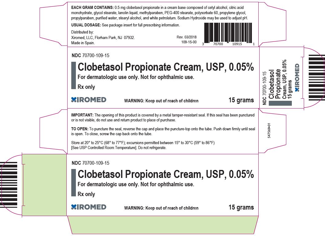 Rx Item-Clobetasol Pr 0.05% 15 GM Cream by Xiromed Pharma USA Gen Temovate