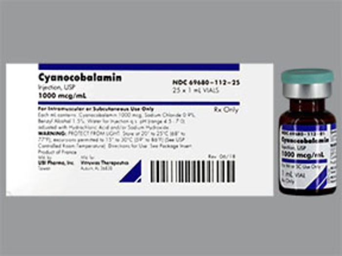 Rx Item-Cyanocobalamin 1000MCG 25X1 ML Vial by Vitruvias Therapeutics USA