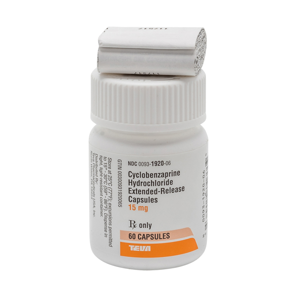 Rx Item-Cyclobenzaprine 15MG ER 60 Cap by Teva Pharma USA Gen Amrix