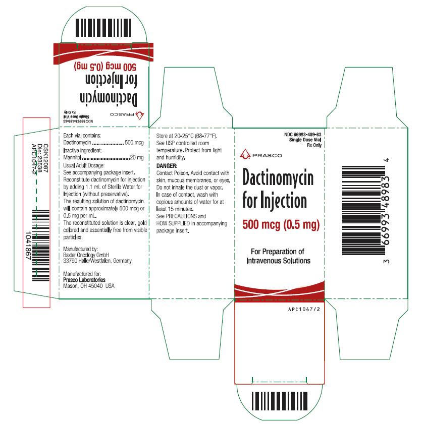 Rx Item-Dactinomycin 500MCG 1 Single Dose Vial by Prasco Pharma USA 