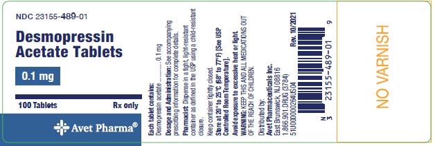 Rx Item-Desmopressin 0.1MG 100 Tab by Avet Heritage Pharma USA Gen DDAVP