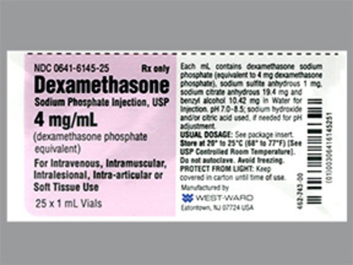 Rx Item-Dexamethasone 4MG 25X1 ML Vial by Hikma Injectable 