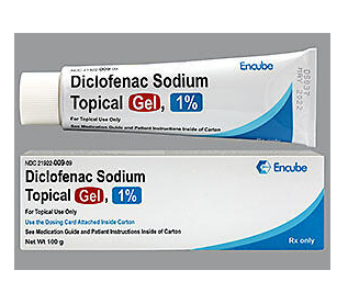Rx Item-Diclofenac 1% 100 GM Gel by Encube Ethicals  Gen Voltaren