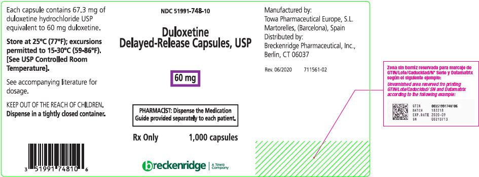 '.Duloxetine 60MG DR 1000 Cap by.'