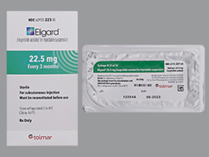 Rx Item-Eligard 22.5MG leuprolide acetate KIT-KEEP REFRIG- by Tolmar Pharma USA 