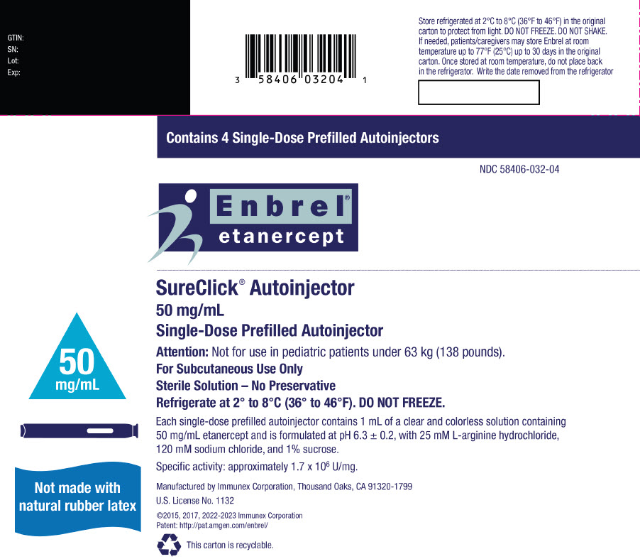 Rx Item-Enbrel 50MG/ML 4 Inj -KEEP REFRIG- by Amgen Pharma USA 