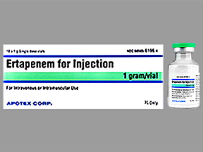 Rx Item-Ertapenem 1GM 10 Single Dose Vial by Apotex Pharma USA Gen Invanz
