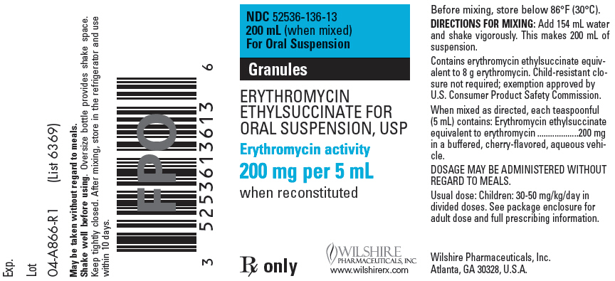 Rx Item-Erythromycin 200MG-5ML 200 ML Suspension by Wilshire Pharma USA 