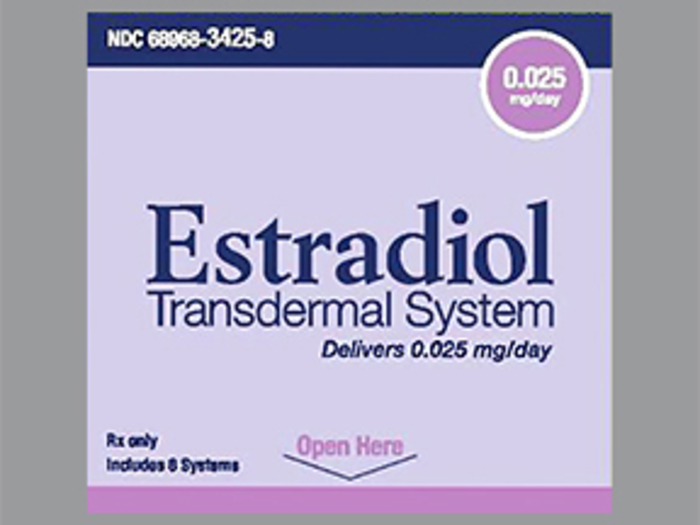 Rx Item-Estradiol 0.025MG-24H 8 Patch by Noven Therapeutics USA Pharma USA 