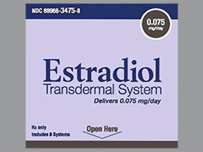 Rx Item-Estradiol 0.075MG-24H 8 Patch by Noven Therapeutics USA Pharma USA 