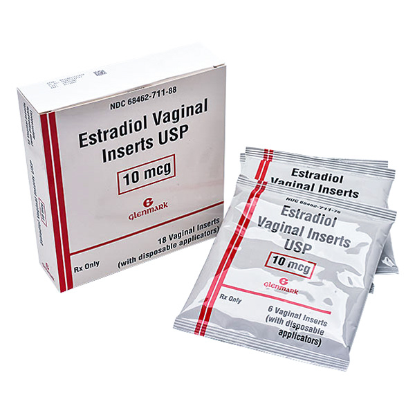 Rx Item-Estradiol 10MCG 18 Insert by Glenmark Pharma USA Gen Vagifem