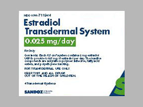 Rx Item-Estradiol Trn 0.025MG/DAY 4 Patch by Sandoz Pharma USA Gen Climara