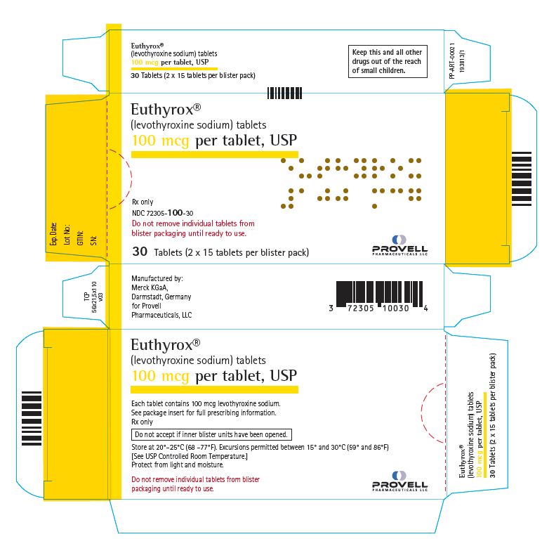 '.Euthyrox 100MCG 30 Tab by Prov.'