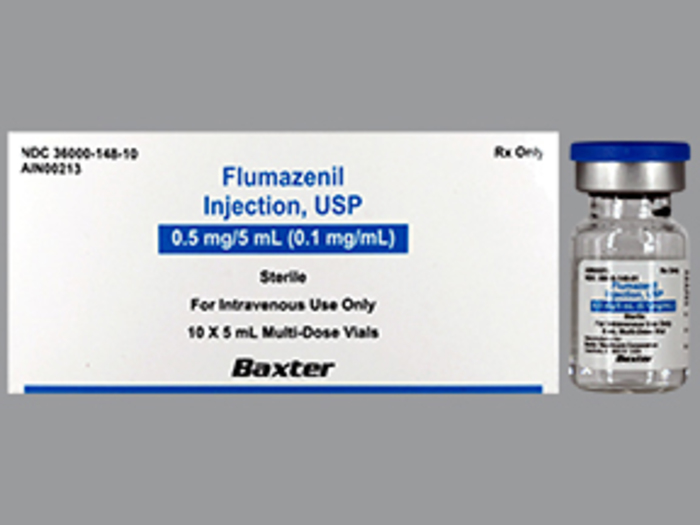 Rx Item-Flumazenil 0.5MG 10X5 ML Multi Dose Vial by Baxter-Claris Pharma USA 