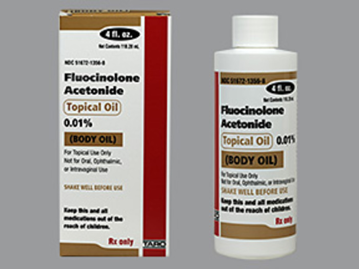 Rx Item-Fluocinolone 0.01% 118.28 ML Oil by Taro Pharma USA Gen Derma Soothe