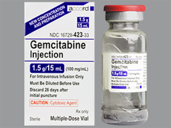Rx Item-Gemcitabine 1.5GM 15 ML Multi Dose Vial by Accord Gen Gemzar, Infugem