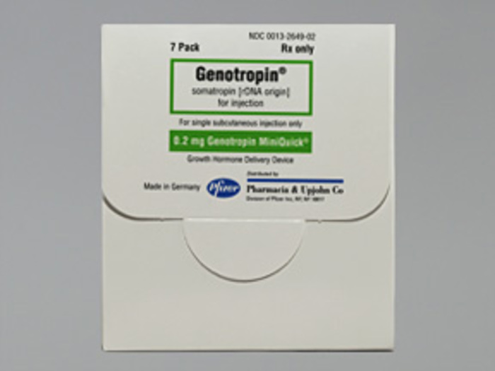 Rx Item-Genotropin Somatropin M/Q0.2MG 7 PFS-Keep Refrigerated - by Pfizer Pharma USA 