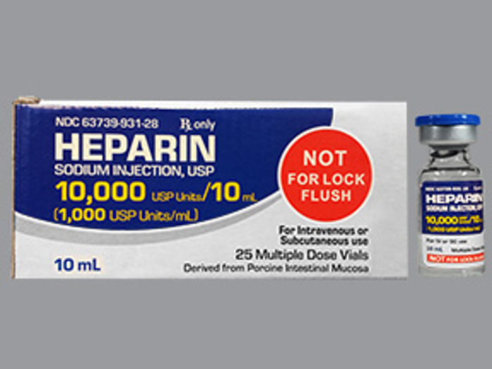 Rx Item-Heparin Sod 10MU 25X10 ML Multi Dose Vial by Mckesson Packaging Svc USA