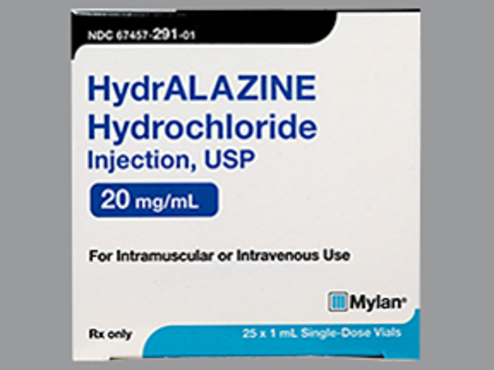 Rx Item-Hydralazine 20MG-ML 25X1 ML Single Dose Vial by Mylan Institutional Phar