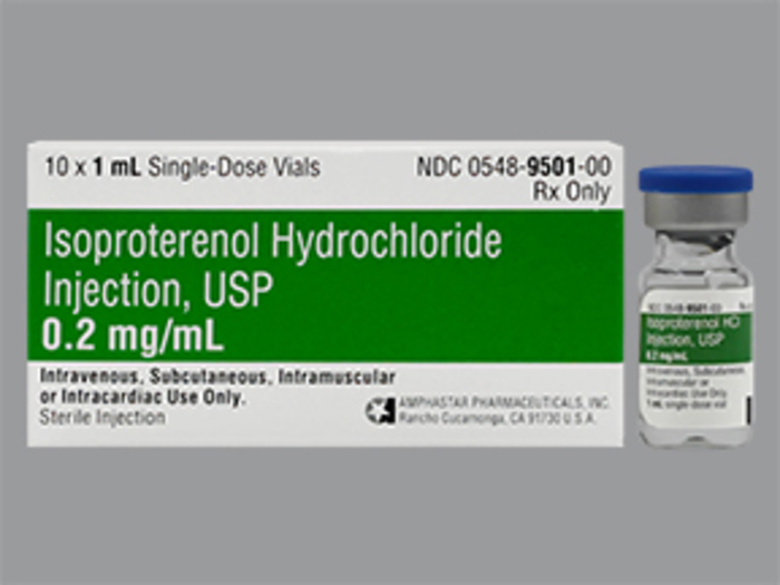 Rx Item-Isoproterenol 0.2MG 10X1 ML SDV by Amphastar Pharma USA Gen Isuprel