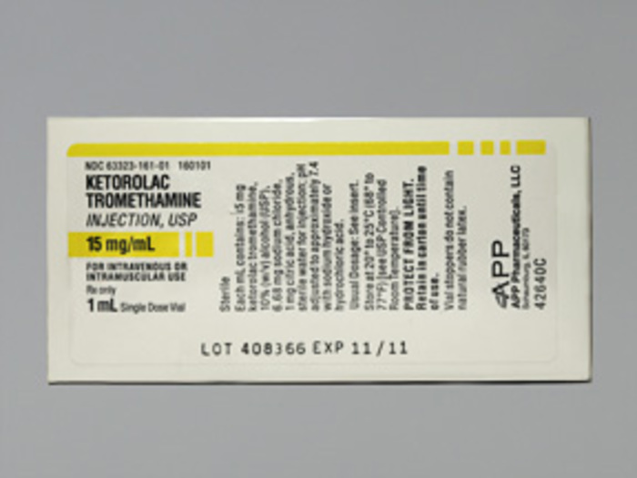 Rx Item-Ketorolac 15MG 25X1 ML Single Dose Vial -Cool Store- by Fresenius Kabi P