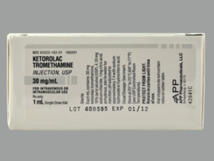 Rx Item-Ketorolac 30MG 25X1 ML Single Dose Vial  by Fresenius Kabi Pharma USA 