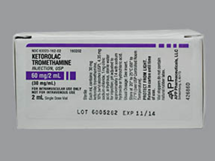 Rx Item-Ketorolac 60MG 25X2 ML Single Dose Vial  by Fresenius Kabi Pharma USA Gen Toradol