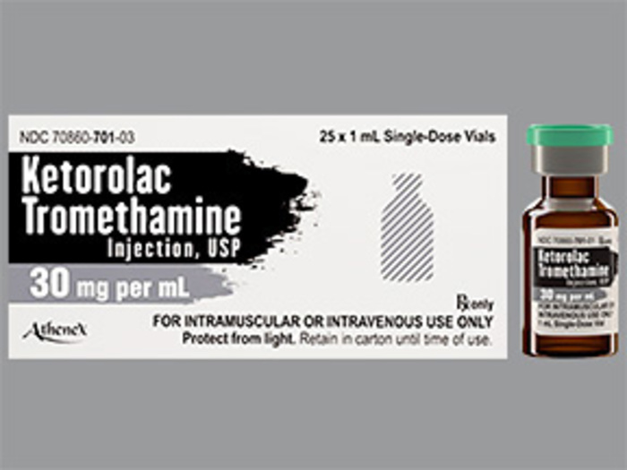 Rx Item-Ketorolac Tromethamine 30MG 25X1 ML Single Dose Vial by Athenex Pharma USA 