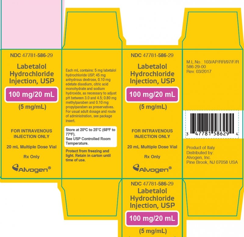 Rx Item-Labetalol Hcl 100MG 20 ML MDV by Almaject Gen Trandate, Normodyne