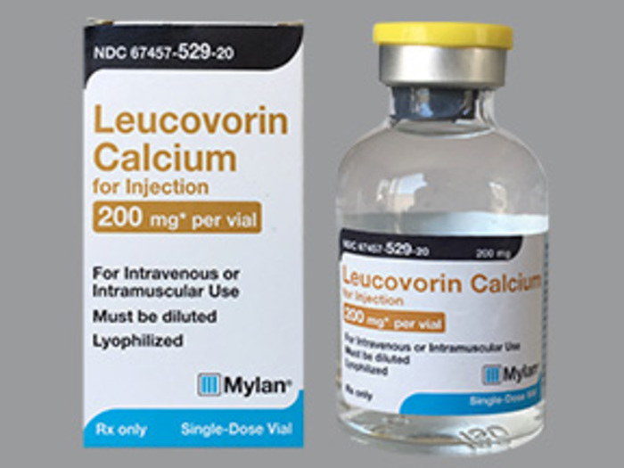 Rx Item-Leucovorin 200MG Single Dose Vial by Mylan Institutional Pharma USA 