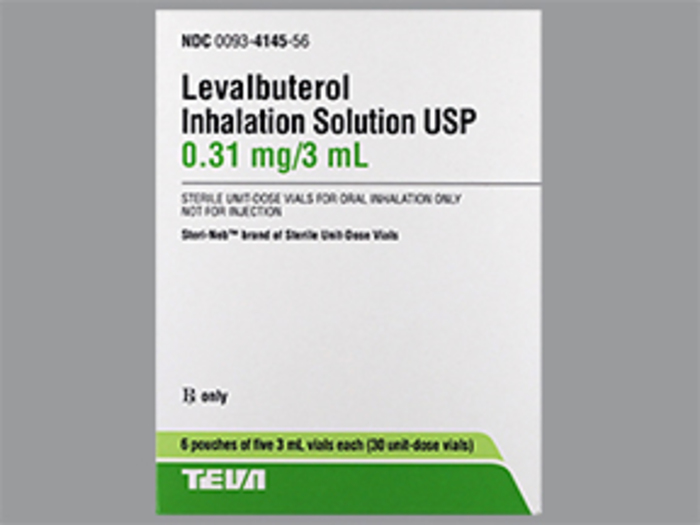 Rx Item-Levalbuterol 0.31MG 30X3 ML Vial by Teva Pharma USA Gen Xopenex