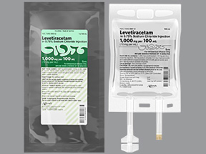Rx Item-Levetiracetam 1000MG 10X100 ML Bag by Athenex Pharma USA Gen Keppra 