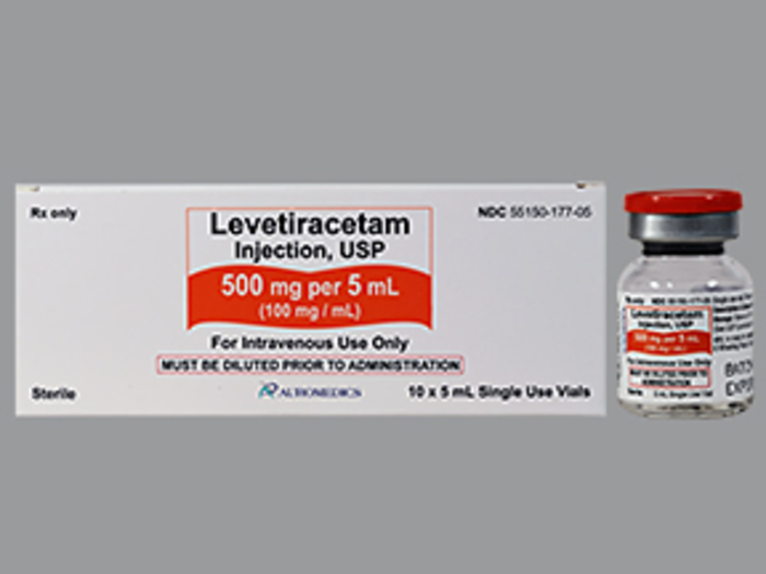 Rx Item-Levetiracetam 500MG 10X5 ML SDV by Auromedics Gen Keppra