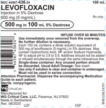 Rx Item-Levofloxacin 250MG 24X50 ML Bag by Wg Critical Care Pharma USA 