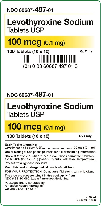 Rx Item-Levothyroxine  100MCG 100 Tab by AHP Gen Synthroid