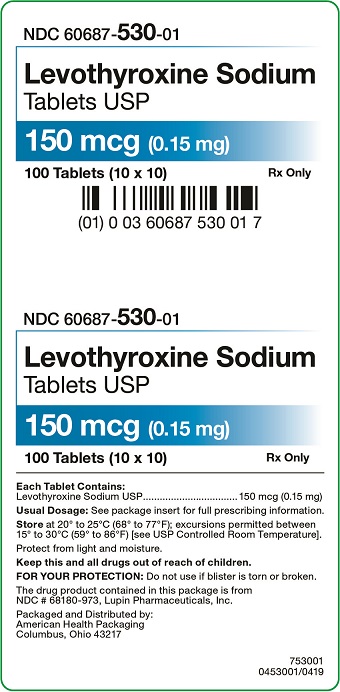 Rx Item-Levothyroxine 150MCG 100 Tab by AHP Gen Synthroid Unit Dose