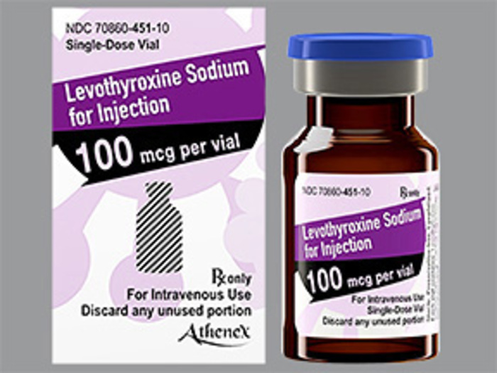 Rx Item-Levothyroxine 100MCG Single Dose Vial by Athenex Pharma USA 