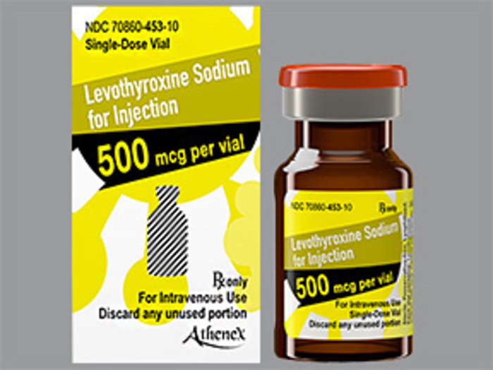 Rx Item-Levothyroxine 500MCG Single Dose Vial by Athenex Pharma  Gen Synthroid  