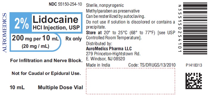 Rx Item-Lidocaine 2% 25X10 ML Multi Dose Vial by Auromedics Pharma Gen Xylocaine