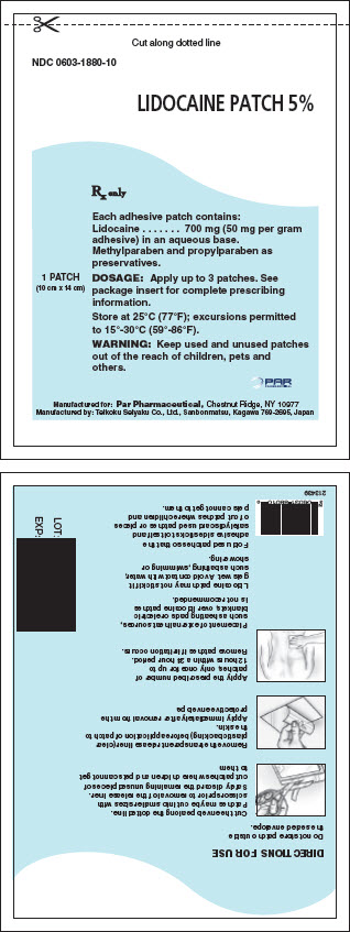 Rx Item-Lidocaine 5% 30 Patch by Par Pharma USA Gen Lidoderm 